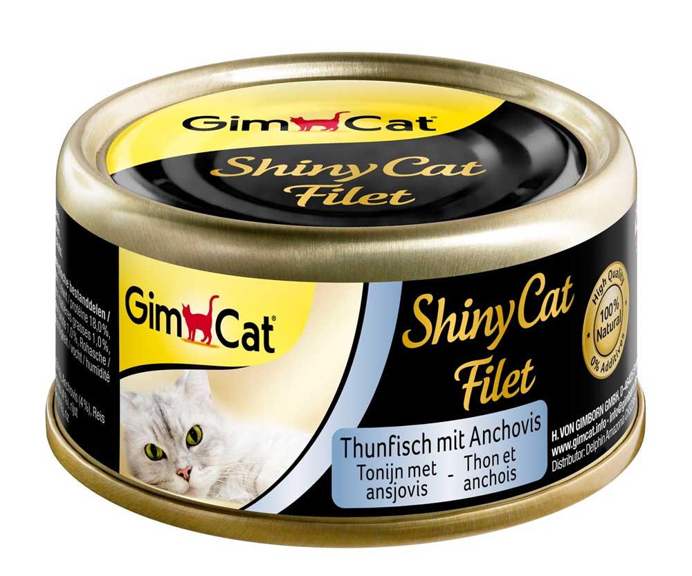 Вологий корм GimCat ShinyCat Filet для котів з тунцем та анчоусами 70г
