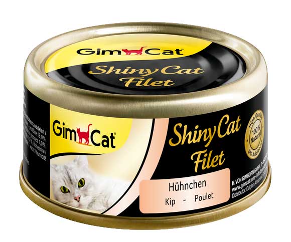 Вологий корм GimCat ShinyCat Filet для котів з курчам 70г
