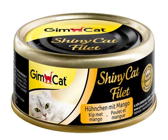Вологий корм GimCat ShinyCat Filet для котів з курчам та манго 70г