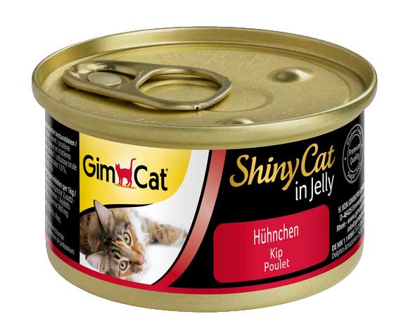 Вологий корм GimCat ShinyCat для котів з куркою 70г