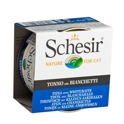 Вологий корм Schesir Tuna Whitebait для котів 85г