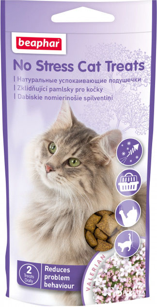 Ласощі Beaphar No Stress для котів подушечки антистрес Біфар 35г