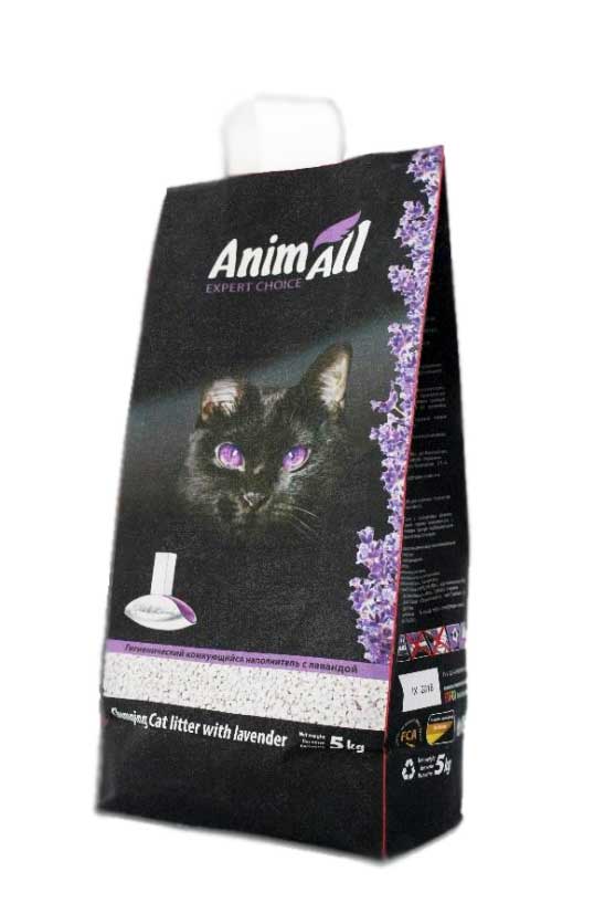 AnimAll - наполнитель бентонитовый ЭнимАл с ароматом лаванды 5 кг