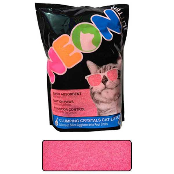 Neon Litter Clump - комкующийся кварцевый наполнитель Неон, розовый 4 л