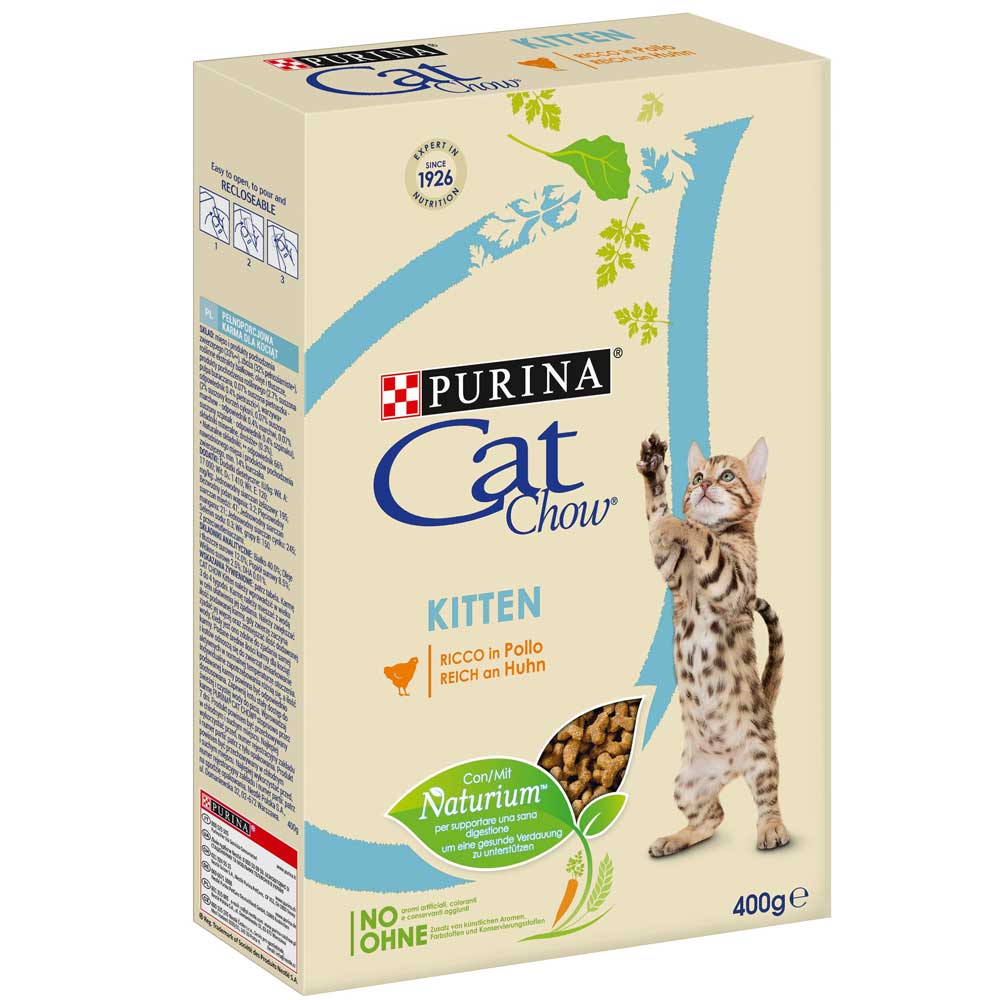 Cat Chow Kitten with chicken - Корм Кэт Чау корм для котят с курицей (400 г)