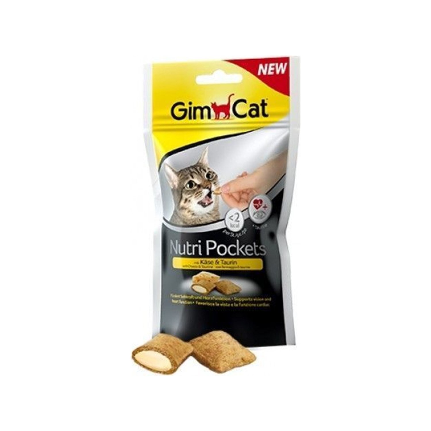 Ласощі GimCat Nutri Pockets для котів з сиром та таурином 60г
