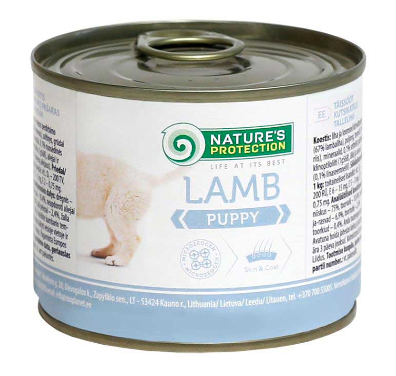 Natures Protection Puppy Lamb - консервы Нейчерс Протекшн с ягненком для щенков 200 г
