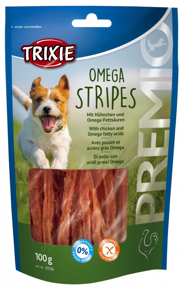 Ласощі Trixie Premio Omega для собак палички Тріксі з курячою грудкою та омега 100г