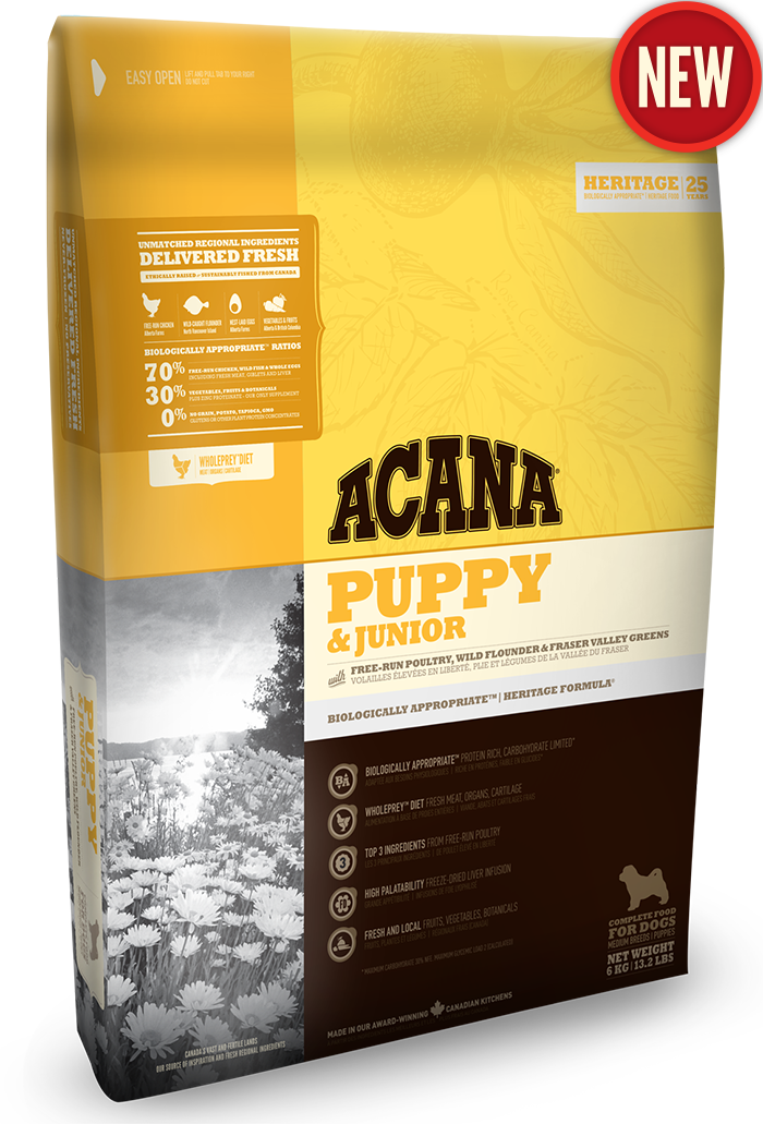 Сухий корм Acana Heritage Puppy & Junior для цуценят всіх порід 2кг