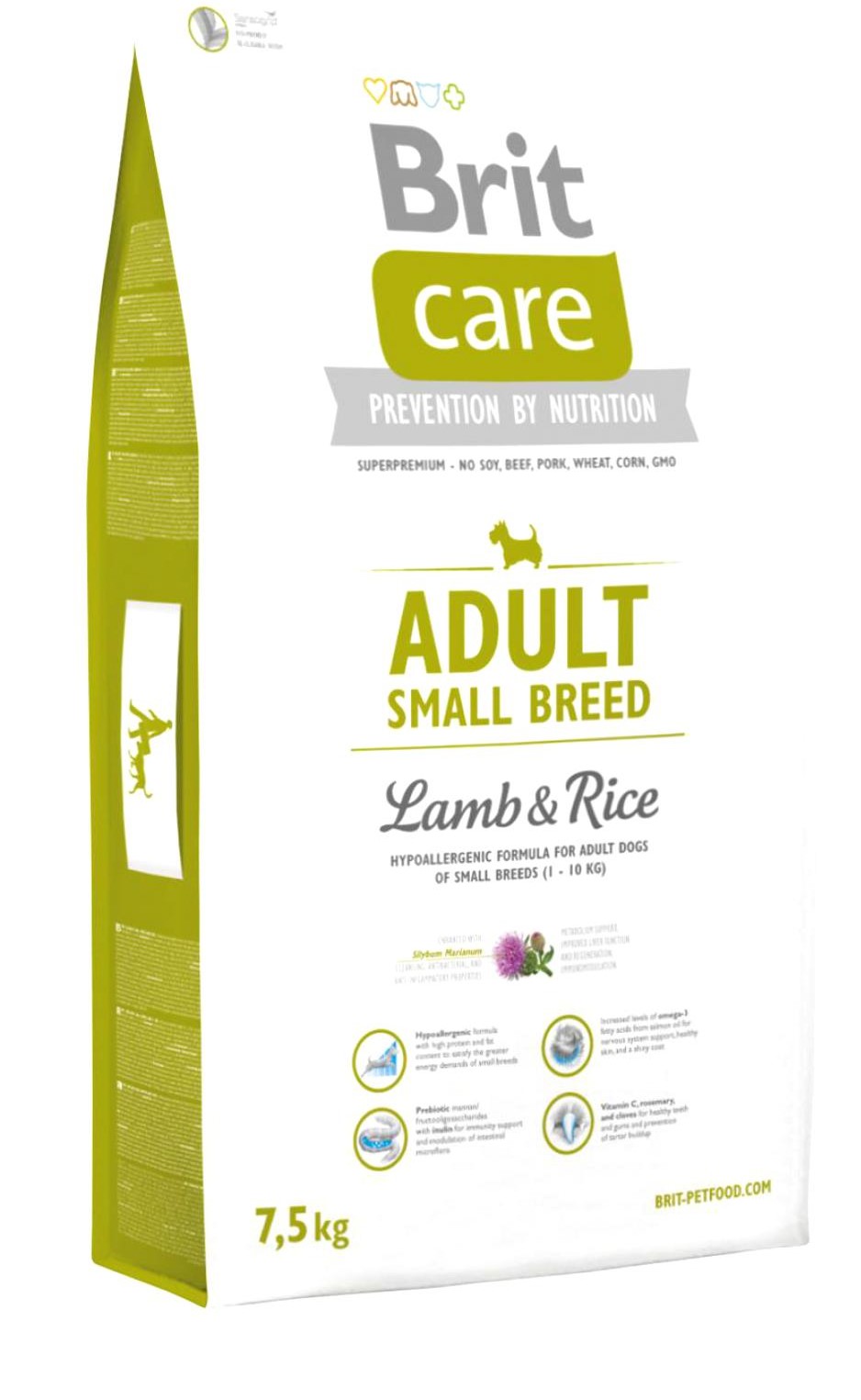 Сухий корм Brit Care Adult Small Breed Lamb & Rice для собак дрібних порід 7,5кг