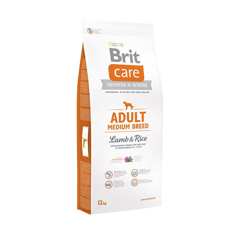 Сухий корм Brit Care Adult Medium Breed Lamb & Rice для собак средніх порід 12кг