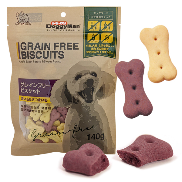 Ласощі DoggyMan Biscuits Purple Sweet Potato для собак Доггі Мен бісквіт фіолетовий батат 140г