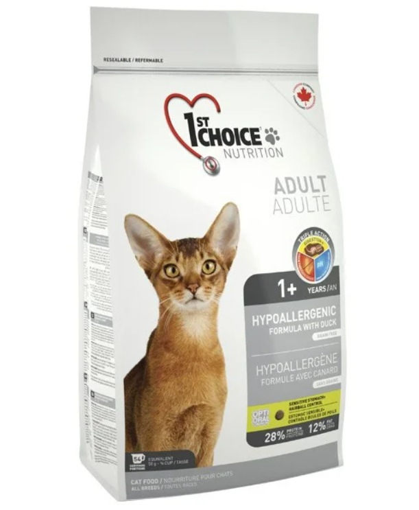 1-st Choice - корм Фест Чойс гипоаллергенный с уткой для кошек 350 г