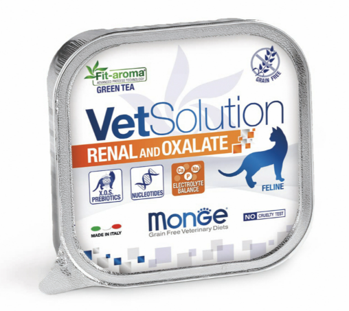 Вологий корм Monge Vetsolution Renal oxalate Feline для котів при захворюваннях нирок 100г
