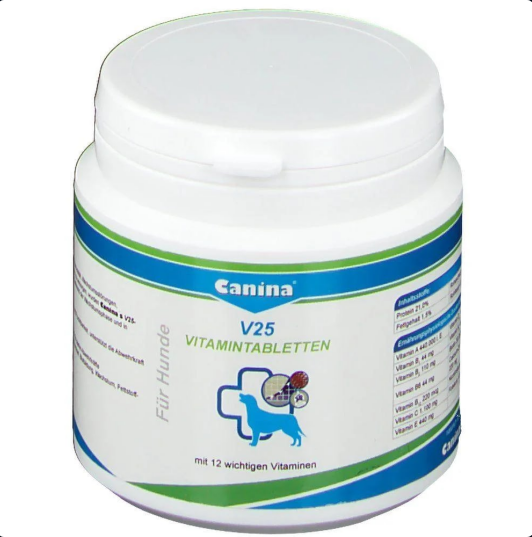 Canina V25 Vitamintabletten - Витаминный комплекс Канина для щенков и собак, 100 г/30 табл