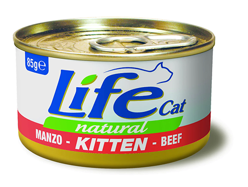Вологий корм LifeCat Beef для кошенят з яловичини 85г