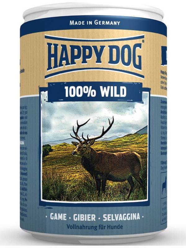 Вологий корм  Happy Dog Wild для собак з дичиною 400г