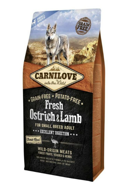 Сухий корм CarniLoveFresh Ostrich & Lamb Small Breed для собак дрібних порід 1,5кг