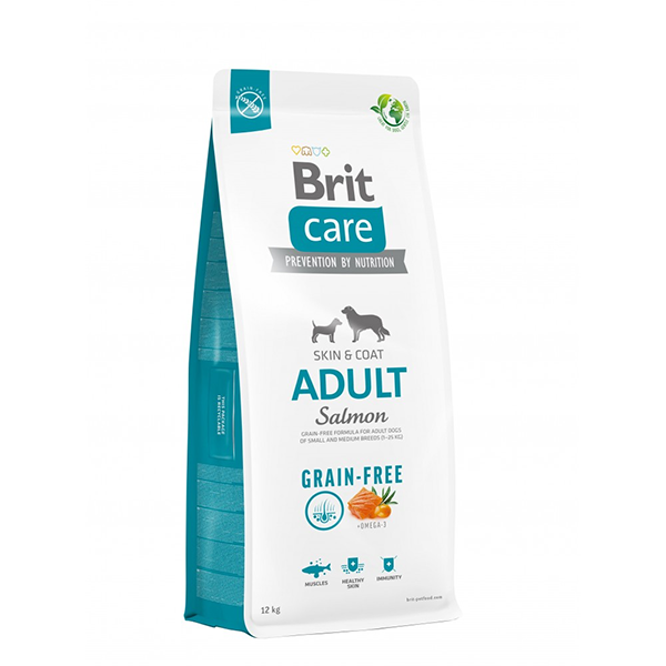 Сухий корм Brit Care Dog Grain free Adult Salmon для собак малих і середніх порід беззерновий з лососем 12кг