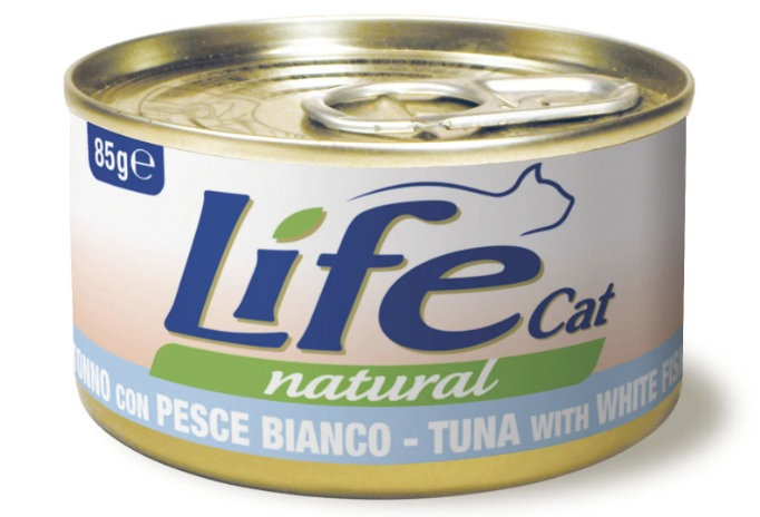 Вологий корм LifeCat Tuna with White Fish для котів 85г