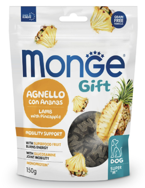 Смаколики Monge Gift Dog Mobility support для собак ягнятина з ананасами 150г