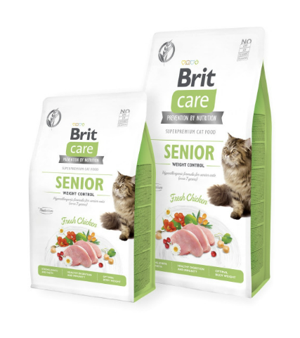 Сухий корм Brit Care Cat Grain Free Senior & Weight Control для котів стерилізованих старше 7 років 2кг