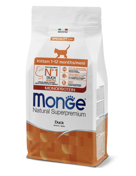 Сухий корм Monge Cat Monoprotein для кошенят з качкою 400г