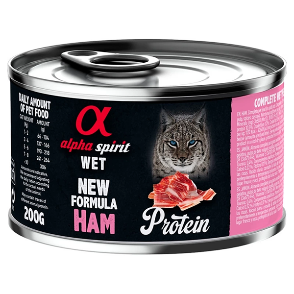 Вологий корм Alpha Spirit Cat Ham для котів Альфа Спіріт свинина 200г