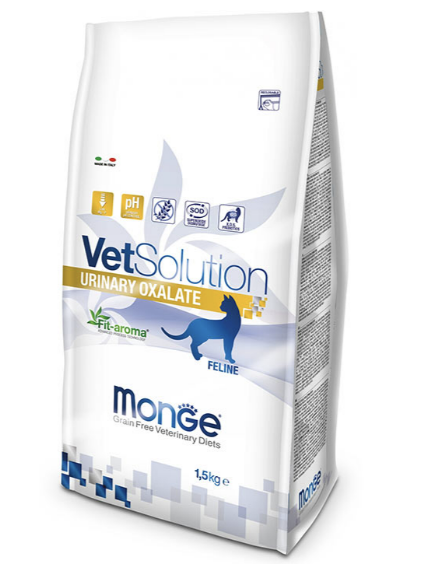 Сухий корм корм Monge Vetsolution Urinary Oxalate Feline для котів профілактика розвитку і лікування сечокам'яної хвороби 1,5кг