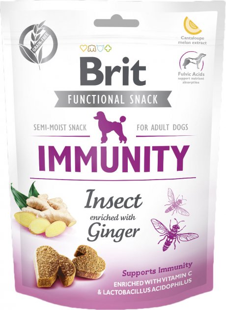 Смаколики Brit Care Dog Snack Immunity для собак з імбирем для імунітету 150г