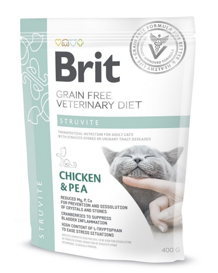 Сухий корм Brit GF Veterinary Diet Cat Struvite для котів із захворюваннями сечовивідних шляхів 400г