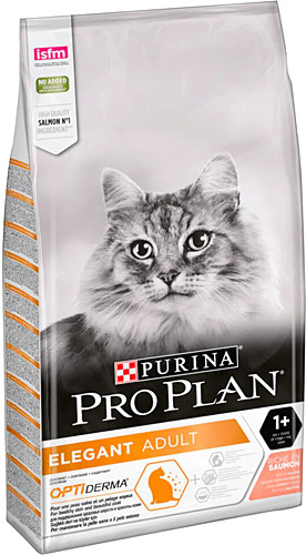 Сухой корм Purina Pro Plan Elegant для кошек с чувствительной кожей с лососем 1,5кг