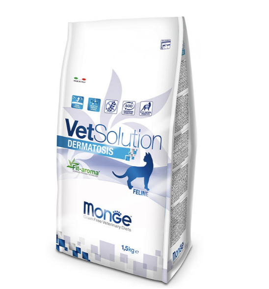 Сухий корм корм Monge Vetsolution Dermatosis Feline для котів при дерматитах 400г