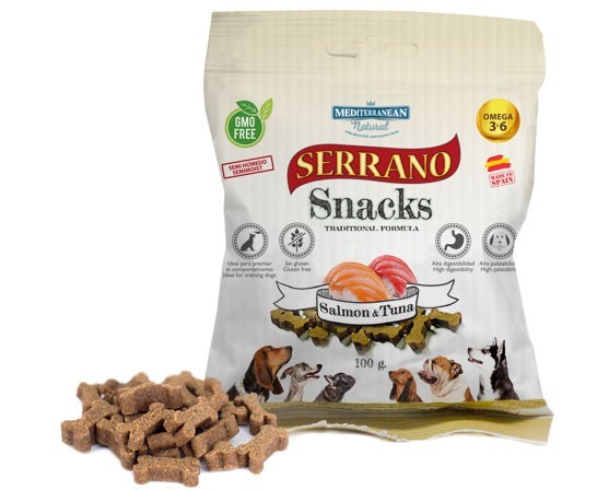Serrano Snacks Dog Adult Salmon & Tuna - лакомство Серано с лососем и тунцом для собак 100 г