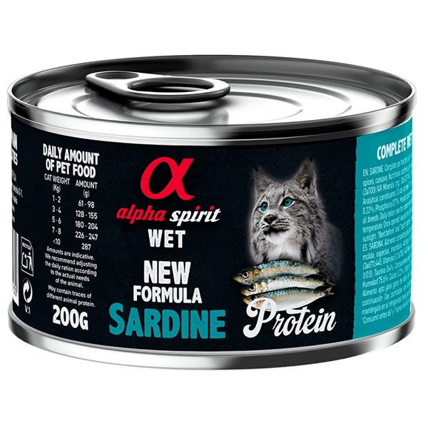 Влажный корм Alpha Spirit Cat Sardine для кошек Альфа Спирит из сардин 200г