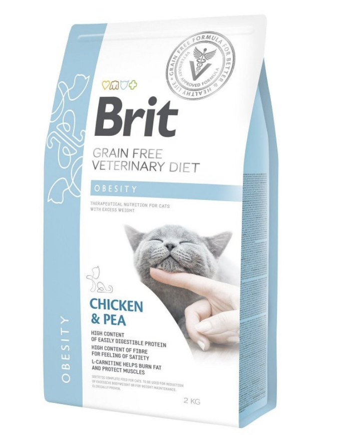 Сухий корм Brit GF Veterinary Diet Cat Obesity для котів з надмірною вагою 2кг