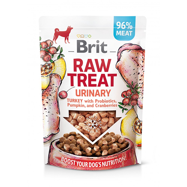 Ласощі Brit Care Dog Raw Treat freeze-dried Urinary для собак профілактика сечокам'яної хвороби з індички 40г