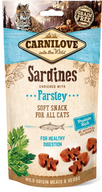 Смаколики CarniLove Cat Soft Snack для котів Карнілав сардина та петрушка 50г