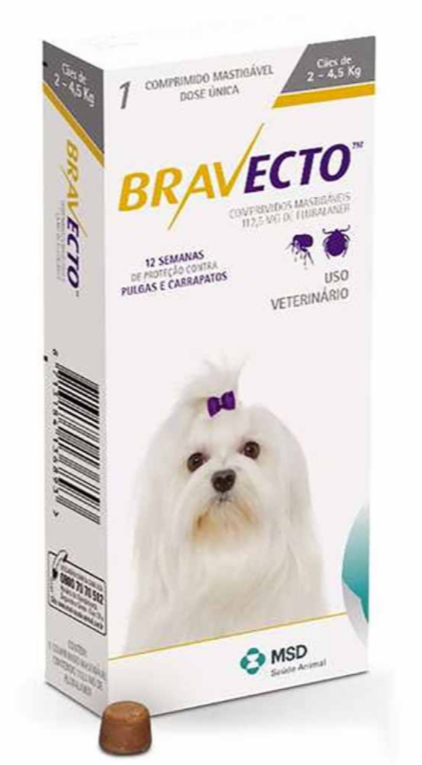 Bravecto - инсектоакарицидные таблетки Бравекто от блох и клещей для собак 1 таб/112,5 мг