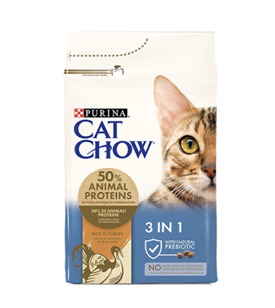 Сухий корм Cat Chow Special Care 3 In 1 для котів з індичкою 1,5кг