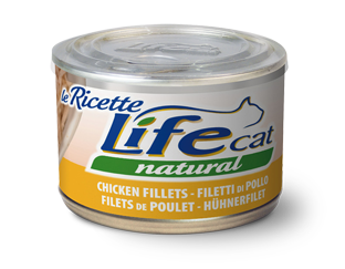 LifeCat le Ricettе Chicken fillet - Влажный корм ЛайфКэт Куриное филе для кошек, 150 г