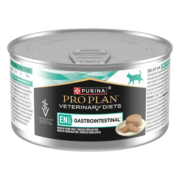 Влажный корм Purina PRO PLAN EN St/Ox Gastrointestinal для кошек ветеринарная диета для уменьшения расстройств кишечной абсорбции и кормления в период восстановления выздоровления 195г