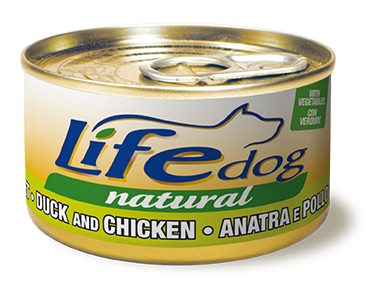 Вологий корм LifeDog Duck with chicken and vegetables для собак ЛайфДог Філе качки з куркою з овочами 90г