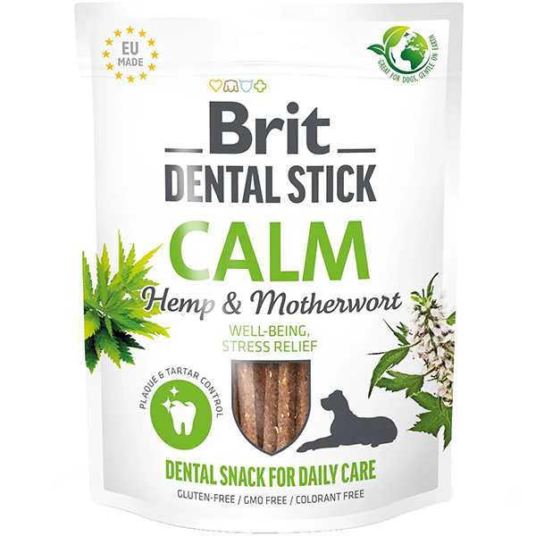 Ласощі Brit Care Dog Dental Stick Calm для собак з заспокійливою дією 251г