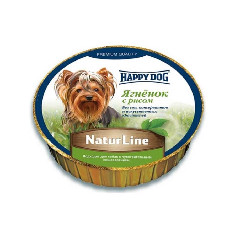Вологий корм  Happy Dog Schale NaturLine LammReis для собак паштет з ягням та рисом 85г
