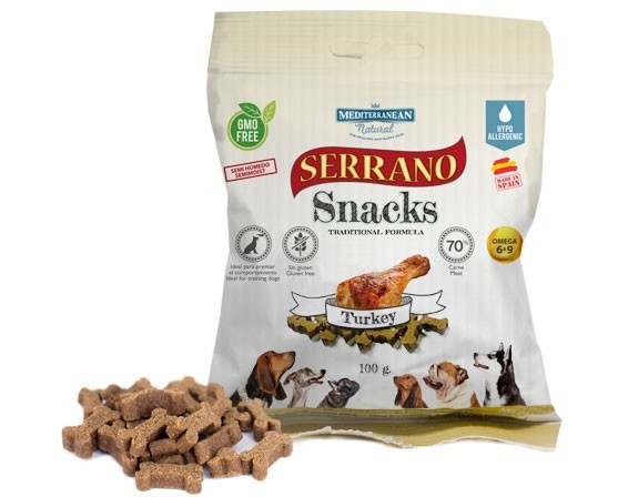 Serrano Snacks Dog Adult Turkey - лакомство Серано с индейкой для собак 100 г