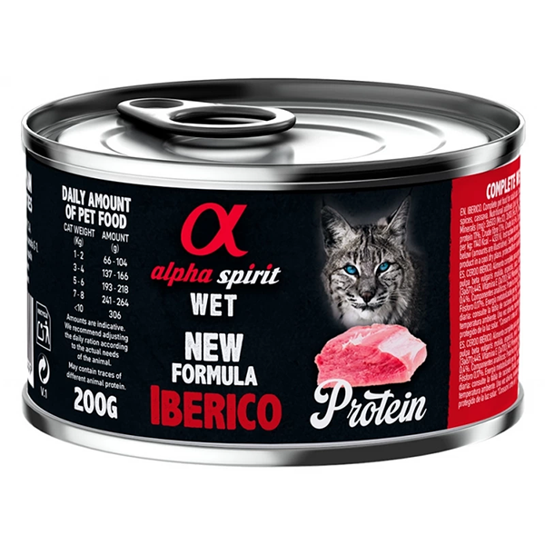 Влажный корм Alpha Spirit Cat Iberico для кошек Альфа Спирит с свининой 200г