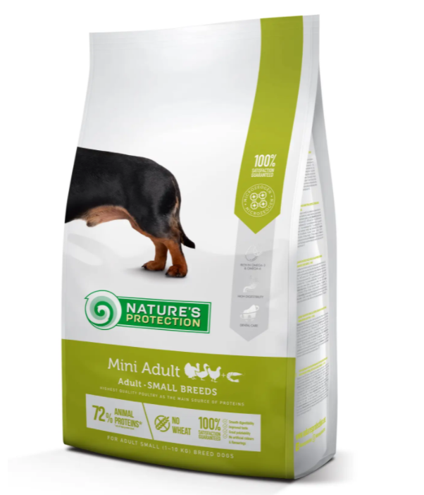Natures Protection Mini Adult Small breeds - Сухой корм Нейчерс Протекшн для собак малых пород, 2 кг
