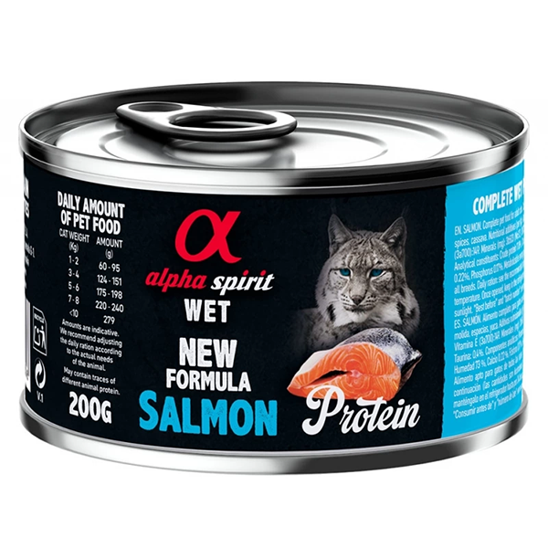 Вологий корм Alpha Spirit Cat Salmon для котів Альфа Спіріт з лососем 200г