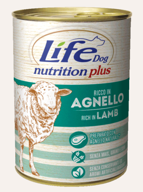 LifeDog Nutrition Plus Adult Rice with Lamb - Дополнительный влажный корм ЛайфДог Ягненок и Рис для собак, 400 г